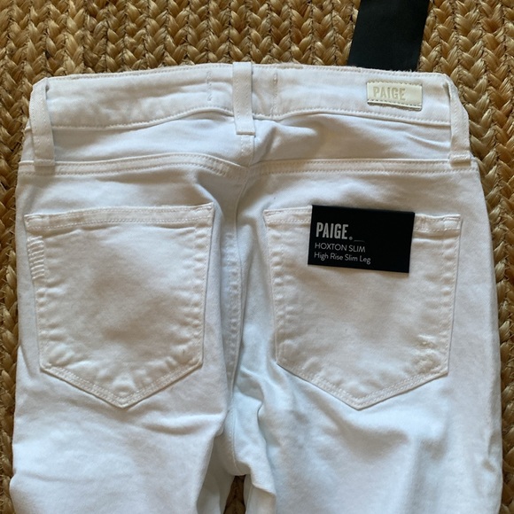 PAIGE “Hoxton” Slim Bianca White Denim Jeans - NWT! - Picture 8 of 10
